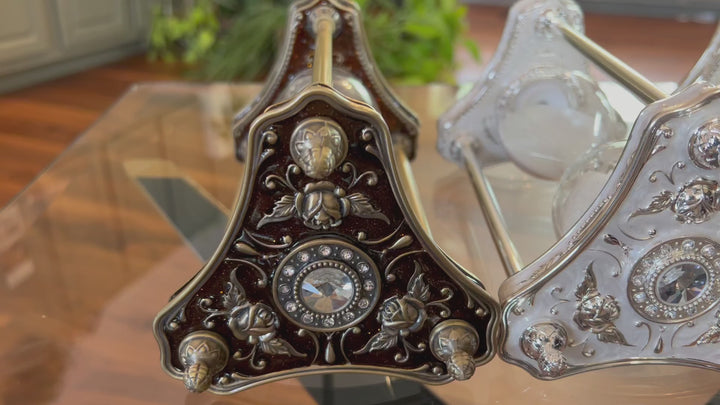 Embossed Rose 30 Minute Hourglass - Silver, Bronze or Gold