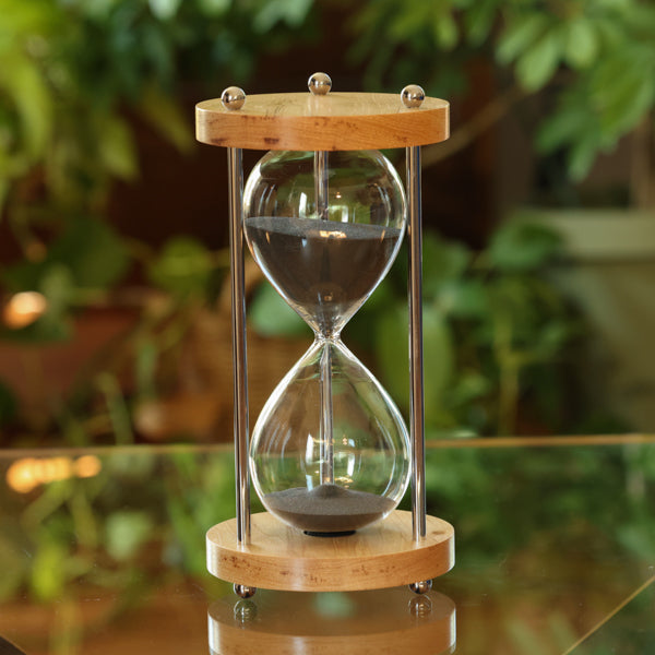 Solid Pecan Hourglass 30 or 60 Min