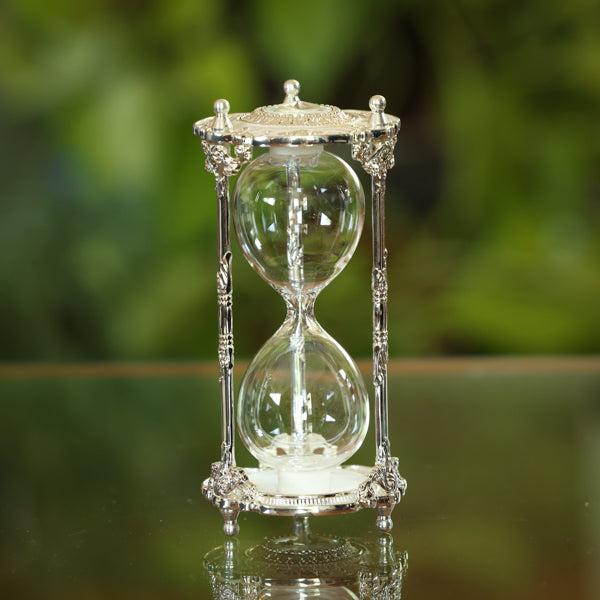Silver or Gold Crystal Hourglass Urn