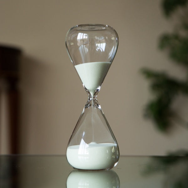 60 Minute Yellow Triangle Sand Timer With or Without Stand