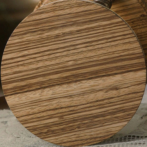 Solid Zebrawood Hourglass With Spiral Spindles product view
