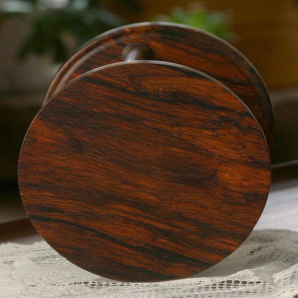 Solid Cocobolo Wood Hourglass With Smooth Spindles – additional product image 2