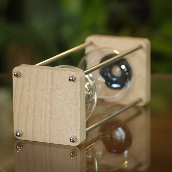 Natural Square Hourglass Kit with Silver Spindles