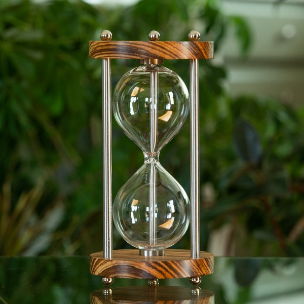 Solid Zebrawood Hourglass Kit With Metal Spindles product view