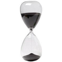 60 Minute Tall Modern Glass Timer in Black or White