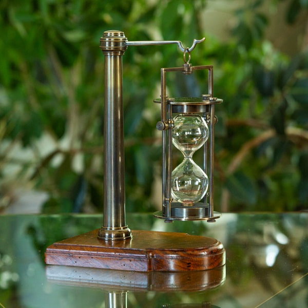 Bronzed Fillable Hourglass Stand
