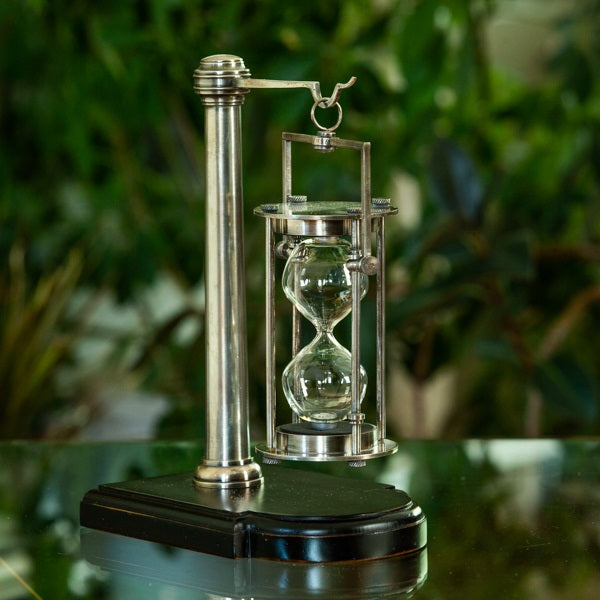 Silver Fillable Hourglass-Stand