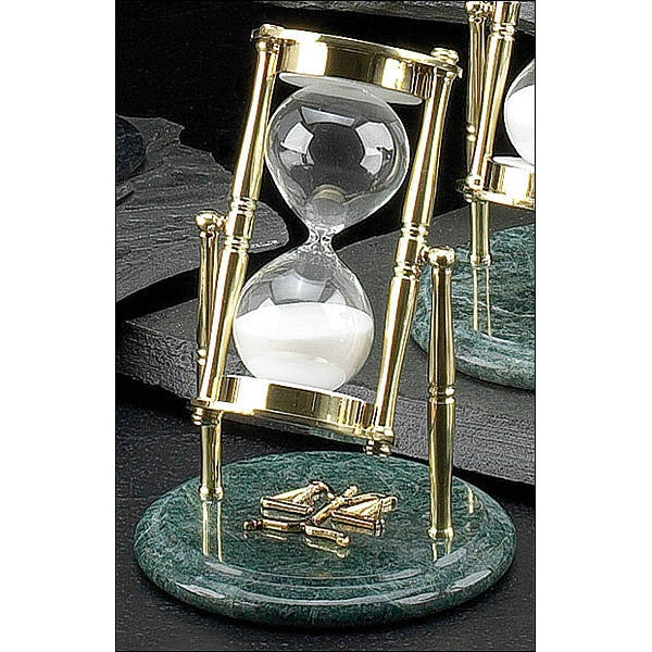 Green Marble and Brass Hourglass Legal image