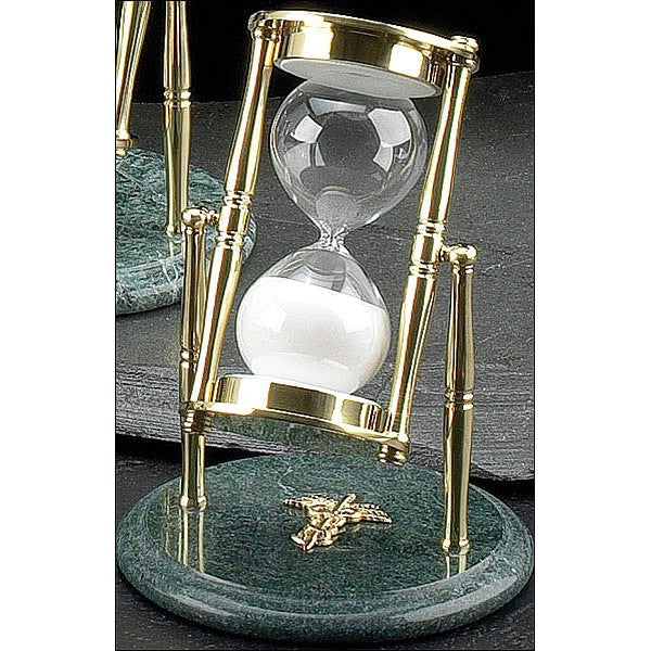Green Marble and Brass  Hourglass Medical image