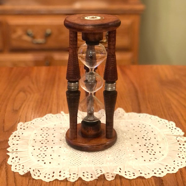 Three Tier Antique Wood Urn Sand Timer