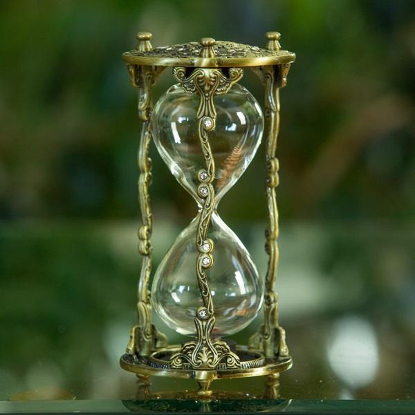 Rose and Crystal Brass Hourglass Kit
