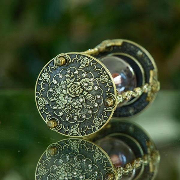 Rose and Crystal Brass Hourglass Kit