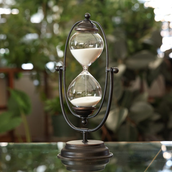 Rustic Metal 50 Minute Rotating Hourglass – JustHourglasses
