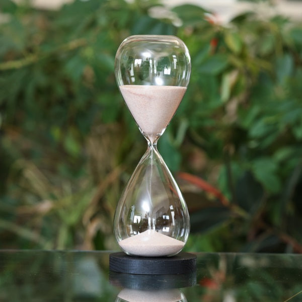 Large Freestanding Hourglass with Natural Sand 60 Minute