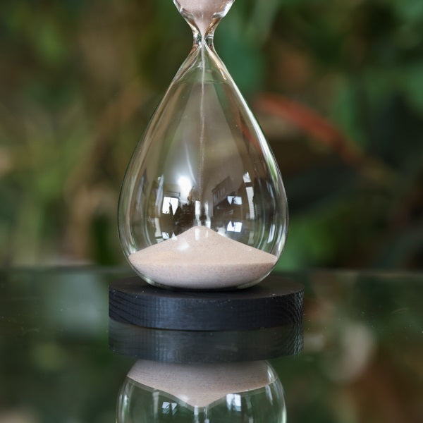 Large Freestanding Hourglass with Natural Sand 60 Minute