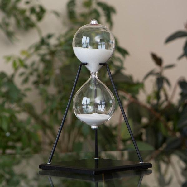 50 Minute Modern Glass Timer on Stand