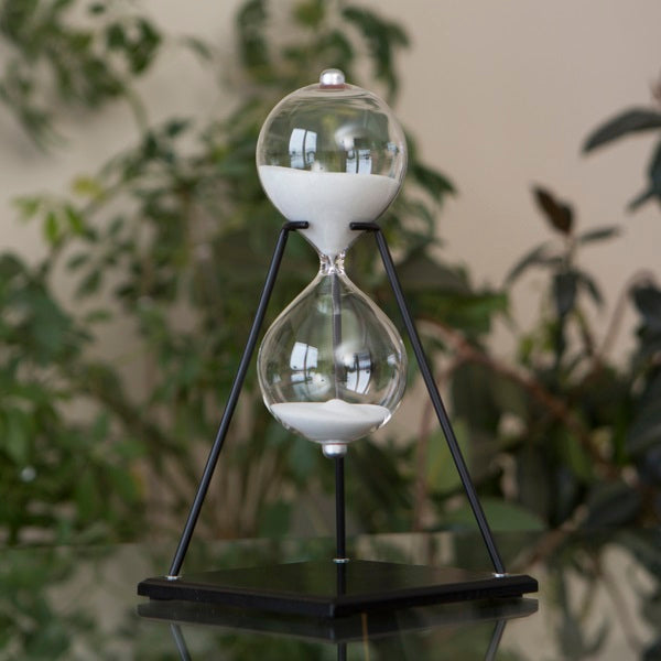 50 Minute Modern Glass Timer on Stand