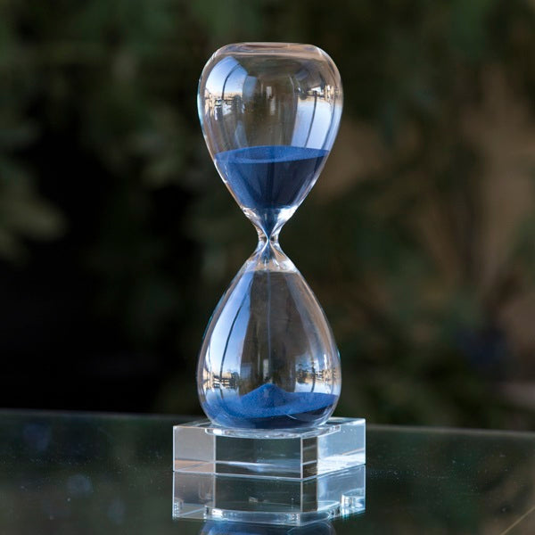 60 Minute Hand Blown Sand Timer on Crystal Base ā 6 colors product view