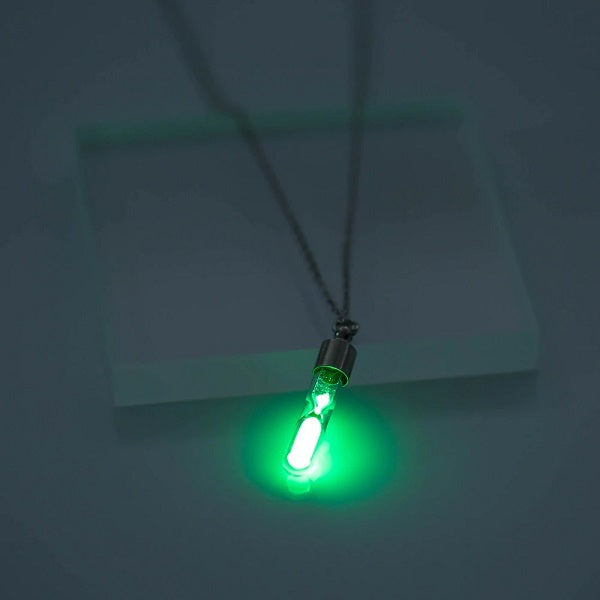 Glow In the Dark Hourglass Necklace