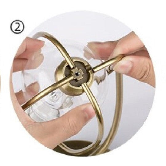 Square Brass Rotating Hourglass Kit