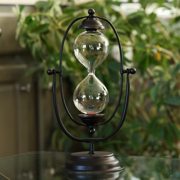 Rectangular Hourglass Rustic Metal Vintage Fillable Rotating Hourglass – JustHourglasses