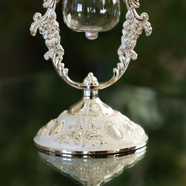 Silver Vintage Rose Rotating Hourglass Kit