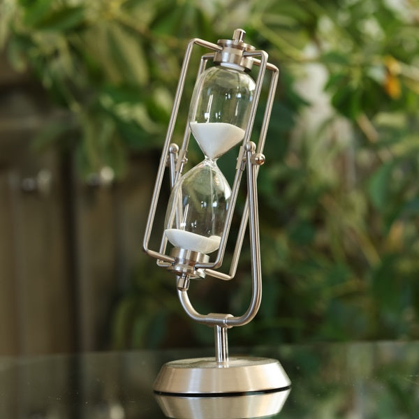 Square Silver Flip-over Hourglass Timer - 30 or 60 minutes
