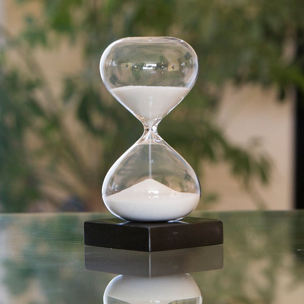 60 Minute Modern Glass Timer in Black or White