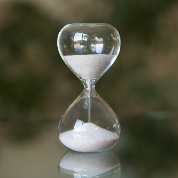 5 Minute Glass Timer with Natural Sand
