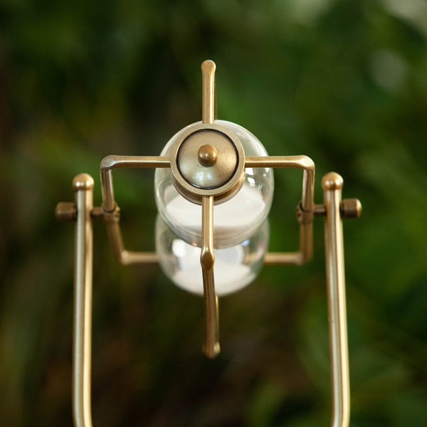 30 or 60 Minute Square Brass Flip-over Hourglass Timer Black or White