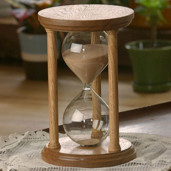 Solid White Oak Hourglass With Smooth Spindles