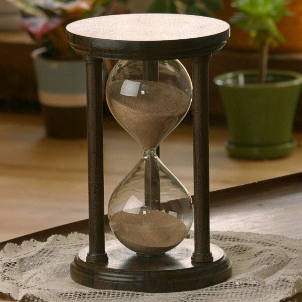 Solid Ziricote Wood Hourglass With Smooth Spindles