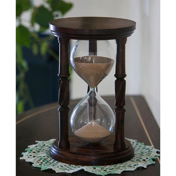 Solid Granadillo Wood Hourglass With Spiral Spindles