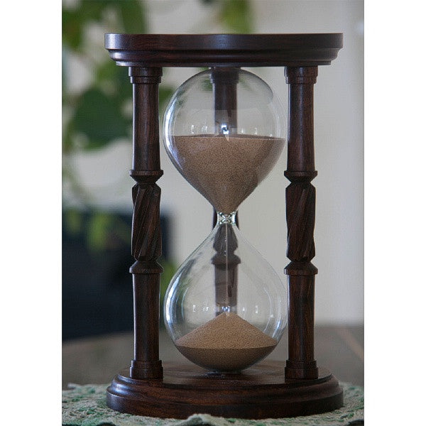Solid Granadillo Wood Hourglass With Spiral Spindles