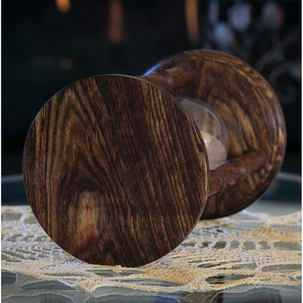 Solid Chechen Wood Hourglass With Smooth Spindles